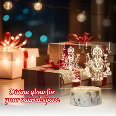 Lord Ganesh Ji Or Laxmi Ji Design Night Lamp